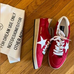 Golden Goose Ballstar Ballstar  Red suede sneakers